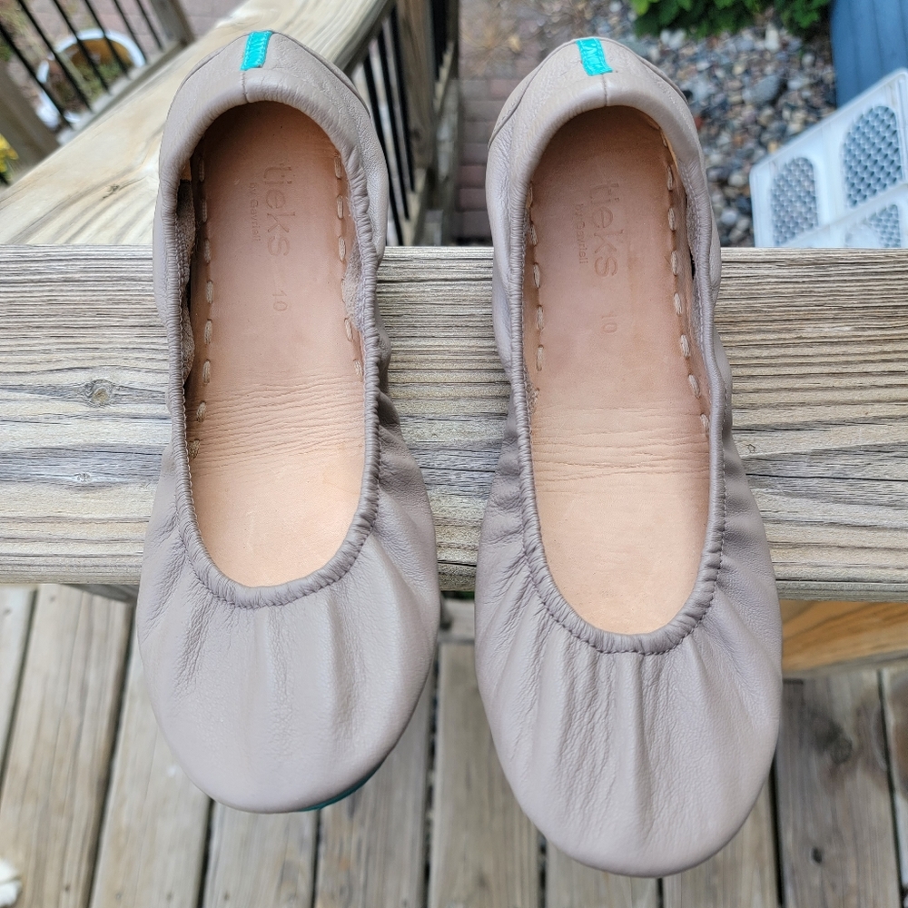 Taupe Tieks Ballet Flats size 10